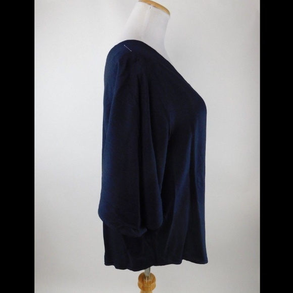 MM6 Maison Martin Margiela Navy Asymmetric Blouse - Picture 6 of 8